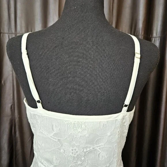 Forever 21 White Lace Mini Fit and Flare Skater Sundress - Size SMALL - Picture 6 of 11